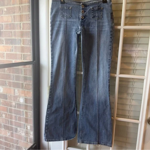 Silver Jeans Canada Low Rise 3 Buttons Size 30 Vintage Y2K Medium Wash 90s Unif - Picture 11 of 12